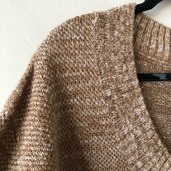 Covet Neutral Brown/White Metallic Speck Sweater - Picture 3 of 10
